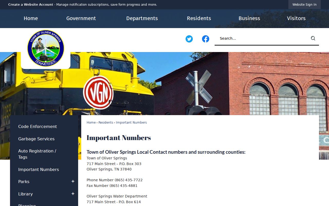 Oliver Springs court records contact directory